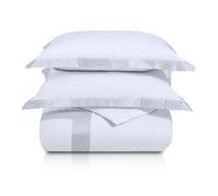 Superior GLENMONT-DC Parure brodée 100% Coton 200 Fils pour lit Simple/Double XL, 38,1 x 5,1 x 25,4 cm