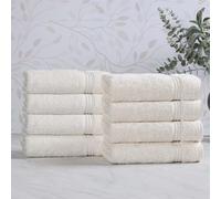 Superior Heritage Lot de 8 essuie-Mains en Coton égyptien Lourd pour Salle de Bain, Cuisine, Spa, décoration d'intérieur, très absorbantes, qualité hôtelière, Ivoire