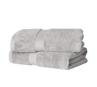 Superior Lot de 2 draps de Bain en Coton égyptien Ultra Doux, épais, Pelucheux et Absorbant, pour Salle de Bain d'invités, hôtel, Spa - Argenté