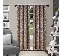 Superior Lot de 2 Rideaux occultants avec œillets en Acier Inoxydable, Polyester, cuivre, 132,1 cm de Large x 160 cm de Long