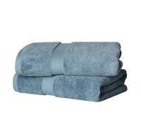 Superior Lot de 2 Serviettes de Bain en Coton égyptien uni, 76,2 x 139,7 cm, Bleu Denim