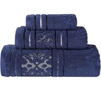 Superior Lot de 3 Serviettes en Coton de Luxe - Comprenant 1 Bain, 1 Main, 1 débarbouillette/Serviette de Visage, à séchage Rapide, Essentiels pour la Maison, Douche, Spa - Serviettes absorbantes -