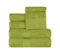 Superior Lot de 6 Serviettes à Longues Fibres 100% Coton peigné 700 g/m², durables, pelucheuses et absorbantes, 2 débarbouillettes pour Le Visage/débarbouillettes, 2 essuie-Mains, 2 Serviettes de