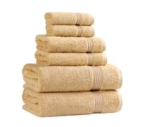 Superior Lot de 6 Serviettes de Bain de Luxe en Coton égyptien de qualité supérieure, doré