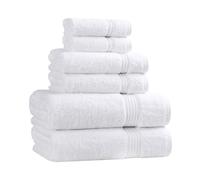 SUPERIOR Lot de 6 Serviettes en Coton égyptien, Essentiels de Salle de Bain, Serviettes pour Salle de Bain, Appartement, Airbnb, Bain d'invités, Visage, Mains, Serviettes de Bain, débarbouillettes,