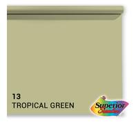 Superior papier de fond 13 Tropical Green 1,35 x 11m - qualité professionnelle pour photographie et présentation