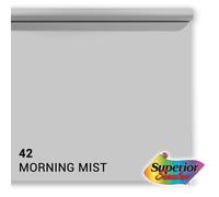 Superior papier de fond 42 Morning Mist 1,35 x 11m - blanc pastel professionnel