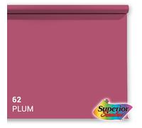 Superior papier de fond 62 Plum prune 1,35 x 11m pour photographie professionnelle