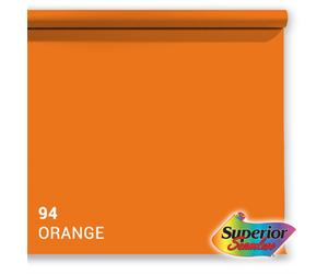 Superior papier de fond 94 Orange 1,35 x 11m - papier fond professionnel sans couture mat