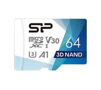 Carte Mémoire + Adaptateur - Silicon Power - Superior Pro microSDXC 64Go - UHS-I U3 V30 4K A1 Haute Vitesse