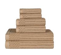 Superior Serviette, Coton, café, Lot de 6 pièces