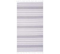 Superior Serviette de Plage Fouta en Coton Gris surdimensionné 88,9 x 172,7 cm