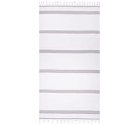 Superior Serviette de Plage Fouta en Coton Gris surdimensionné 88,9 x 172,7 cm