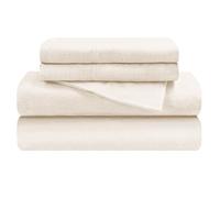 Superior SH Parure Flanelle de Coton, pour lit Simple XL, Couleur Unie, Ivoire, 33x12,7x25,4 cm