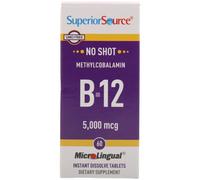 Superior Source, Méthylcobalamine B-12, 5 000 mcg, 60 Comprimés MicroLingual à Dissolution Instantanée