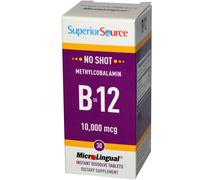 Superior Source, Méthylcobalamine B12, 10 000 mcg, 30 Comprimés MicroLingual à Dissolution Instantanée