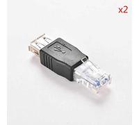 superior ZRL® PC Crystal Head RJ45 mâle à USB 2.0 AF Une Femelle connecteur Adaptateur pour Ordinateur Portable LAN réseau câble Ethernet convertisseur Transverter Plug