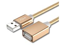superior ZRL USB Extender, Nylon tressé 1 m USB 2,0 rallonge câble, Super Speed Type a mâle à Femelle rallonge avec connecteurs en métal plaqué Or