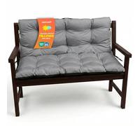 SuperKissen24. Coussin Dossier pour Banc de Jardin Canapé - 120x50 cm et Appui 120x60 - Intérieur/Extérieur - imperméable - Gris