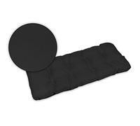 SuperKissen24. Coussin Dossier pour Banc de Jardin Canapé - 120x50 cm - Intérieur/Extérieur - imperméable - Noir
