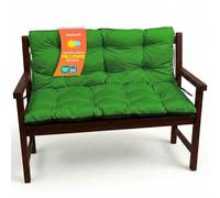 SuperKissen24. Coussin Dossier pour Banc de Jardin Canapé - 140x50 cm et Appui 140x60 - Intérieur/Extérieur - imperméable - Vert