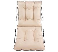 SuperKissen24. Coussin Dossier pour Chaise Longue, Siège, Banc de Jardin, Canapé - 1 Piece 48x48x48 cm - Bain de Soleil - Intérieur/Extérieur - Imperméable - Lin Beige