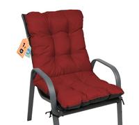 SuperKissen24. Coussin Dossier pour Chaise Longue, Siège, Banc de Jardin, Canapé - 96x48 cm - Bain de Soleil - Intérieur/Extérieur - imperméable - Rouge foncé