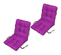SuperKissen24. Coussin Dossier pour Chaise Longue, Siège, Banc de Jardin, Canapé - Lot de 2-96x48 cm - Bain de Soleil - Intérieur/Extérieur - imperméable - Fuchsia