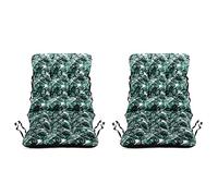 SuperKissen24. Coussin Dossier pour Chaise Longue, Siège, Banc de Jardin, Canapé - Lot de 2-96x48 cm - Bain de Soleil - Intérieur/Extérieur - imperméable - Exotic