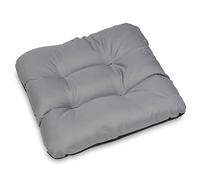 SuperKissen24. Coussin pour Chaise, Siège, Banc de Jardin, Canapé - Lot de 4 Coussins 45x45 cm - Bain de Soleil - Intérieur/Extérieur - imperméable - Gris