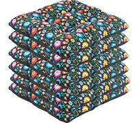 SuperKissen24. Coussin pour Chaise, Siège, Banc de Jardin, Canapé - Lot de 6 Coussins 45x45 cm - Bain de Soleil - Intérieur/Extérieur - imperméable - Folk