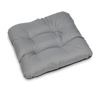 SuperKissen24 Coussin pour Chaise, Siège, Banc de Jardin, Canapé - Lot de 8 x 45x45 cm - Bain de Soleil - imperméable - Gris