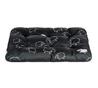 SuperKissen24. Coussin pour Chien, lit pour Animaux de Petite, Moyenne et Grande Taille, imperméable, Lavable, Taille L, Noir et Gris, Mouton