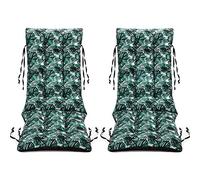 SuperKissen24. Exotic - Lot de 2 Coussins de Chaise et de Dossier pour chaises - 48 x 123 cm - pour l'extérieur et l'intérieur