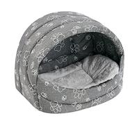 SuperKissen24. Lit Couvert pour Animaux - Niche Chien Intérieur - Panier Chiens et Chats - Étanche Grotte de Chien - Oeko-TEX Certificat - Petits Moyens et Grands Chiens - 61x45x41 cm - Gris Claw
