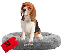 SuperKissen24. Lit pour chiens de taille moyenne - Imperméable - Panier pour chien en matériau résistant aux rayures - Hypoallergénique et antidérapant - Lit pour chien M 60 cm x 14 cm - Gris