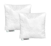 SuperKissen24 Lot de 2 Oreillers en Microfibre 50x50 cm avec Garnissage Fibre Polyester - Hypoallergenique Oreillers Dodo
