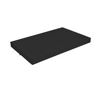 SuperKissen24. Matelas Coussin Dossier pour Palette Canapé 120x80 cm - Intérieur/Extérieur - imperméable - Mousse - Noir
