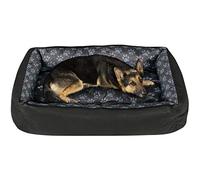 SuperKissen24. Panier pour Chien - Lit pour Chien - Apaisant - Taille L - Noir et Gris - Pattes de Lin