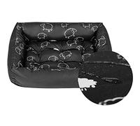 SuperKissen24. Panier pour Chien - Lit pour Chien - Apaisant - Taille M - Noir et Gris - Mouton