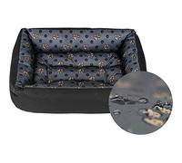 SuperKissen24. Panier pour Chien - Lit pour Chien - Apaisant - Taille XL - Noir et Gris - Pattes