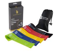 Uros Mini Resistance, kit de 5 pièces, bande de fitness, boucle, 100 % latex