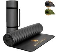 SUPERLETIC Tapis de yoga et de fitness, antidérapant avec sangle de transport, épais et confortable pour l'entraînement physique, le Pilates, la gymnastique à domicile (180 x 60 x 1 cm)