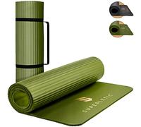 SUPERLETIC Tapis de yoga et de fitness, antidérapant avec sangle de transport, tapis de sol pour l'entraînement, sport, épais et confortable pour le Pilate, gymnastique à domicile (180 x 60 x 0.8 cm)