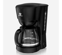 SUPERLEX Cafetière filtre 1,25L pour 10 tasses de café filtre avec carafe en verre compatible lave vaisselle cafetière isotherme anti goutte arrêt automatique 600W protection contre ébullition