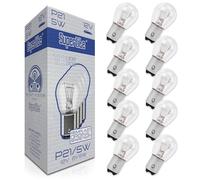 Superlite Set de 10 ampoules halogènes auxiliaires P21/5W de la gamme Night Vision. Homologation E1 R37/03 et certification RoHs et CE. Durabilité et luminosité exceptionnelles.