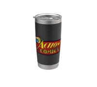 Superman Action Comics Logo Gobelet isotherme en acier inoxydable double paroi