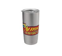 Superman Action Comics Logo Gobelet isotherme en acier inoxydable double paroi