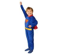 Superman Baby costume déguisement original DC Comics (Taille 6-12 mois), Blue, Red