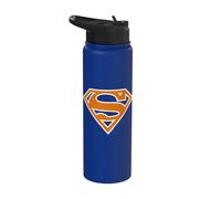 Superman Burnt Orange & White Shield Stainless Steel Insulated Water Bottle